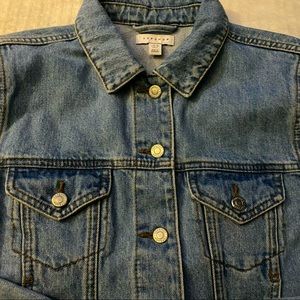 Topshop cropped denim jacket, size 6